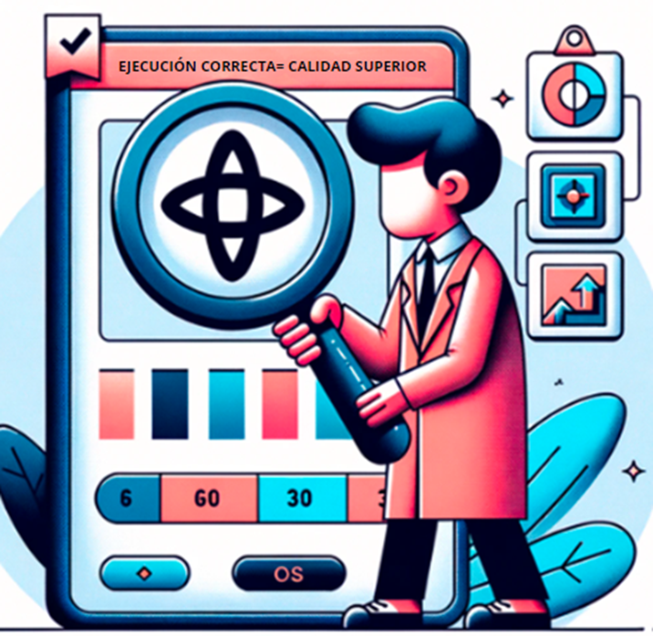 Un concepto visual que une la ejecución precisa con un resultado de calidad superior.