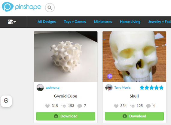 Sitios web y plataformas para descargar modelos 3D gratuitos y de pago.