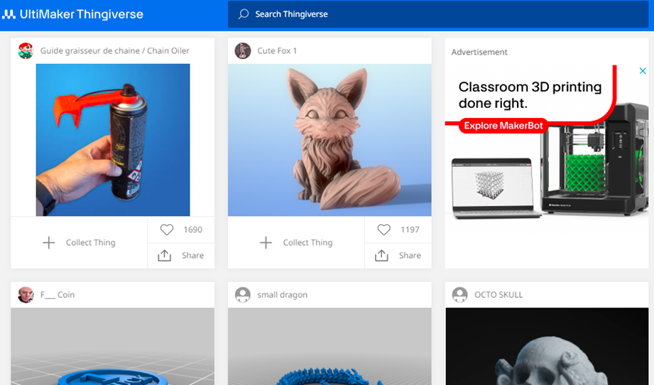 Sitios web y plataformas para descargar modelos 3D gratuitos y de pago.