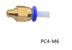 Racor PC4-M10 para tubo PTFE en impresora 3D.