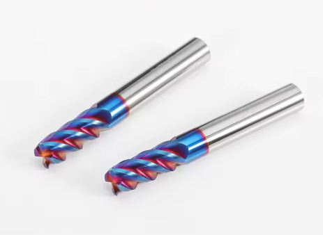 Fresa CNC 3.175mm recubrimiento nano azul titanio – Para grabado y corte en 3018 / 1610 / TTC450 - Image 3